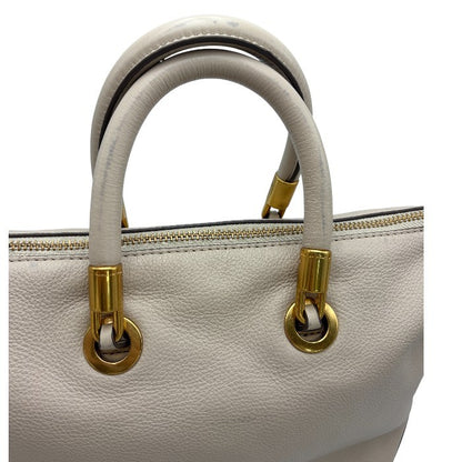 MARC BY MARC JACOBS マーク バイ マーク ジェイコブス レザー ショルダーバッグ ベージュ ハンドバッグ 2WAY 斜め掛け 肩掛け 鞄 ブランド 中古 W４
