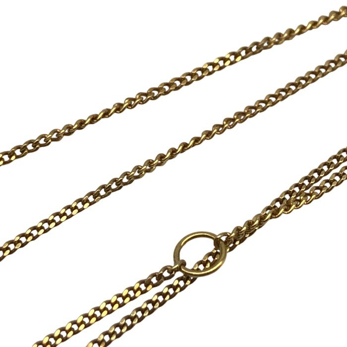 K18/ダイヤ0.18ct ネックレス レディース 喜平チェーン ゴールド 40cm 中古 T1