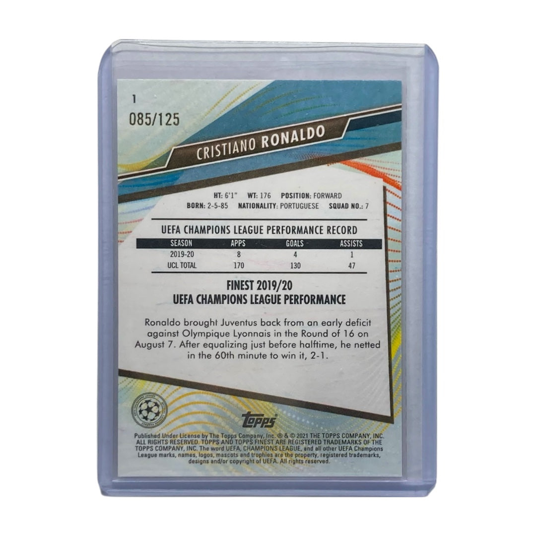 TOPPS サッカーカード FINEST CRISTIANO RONALDO JUVENTUS /125 #1 中古 IT2