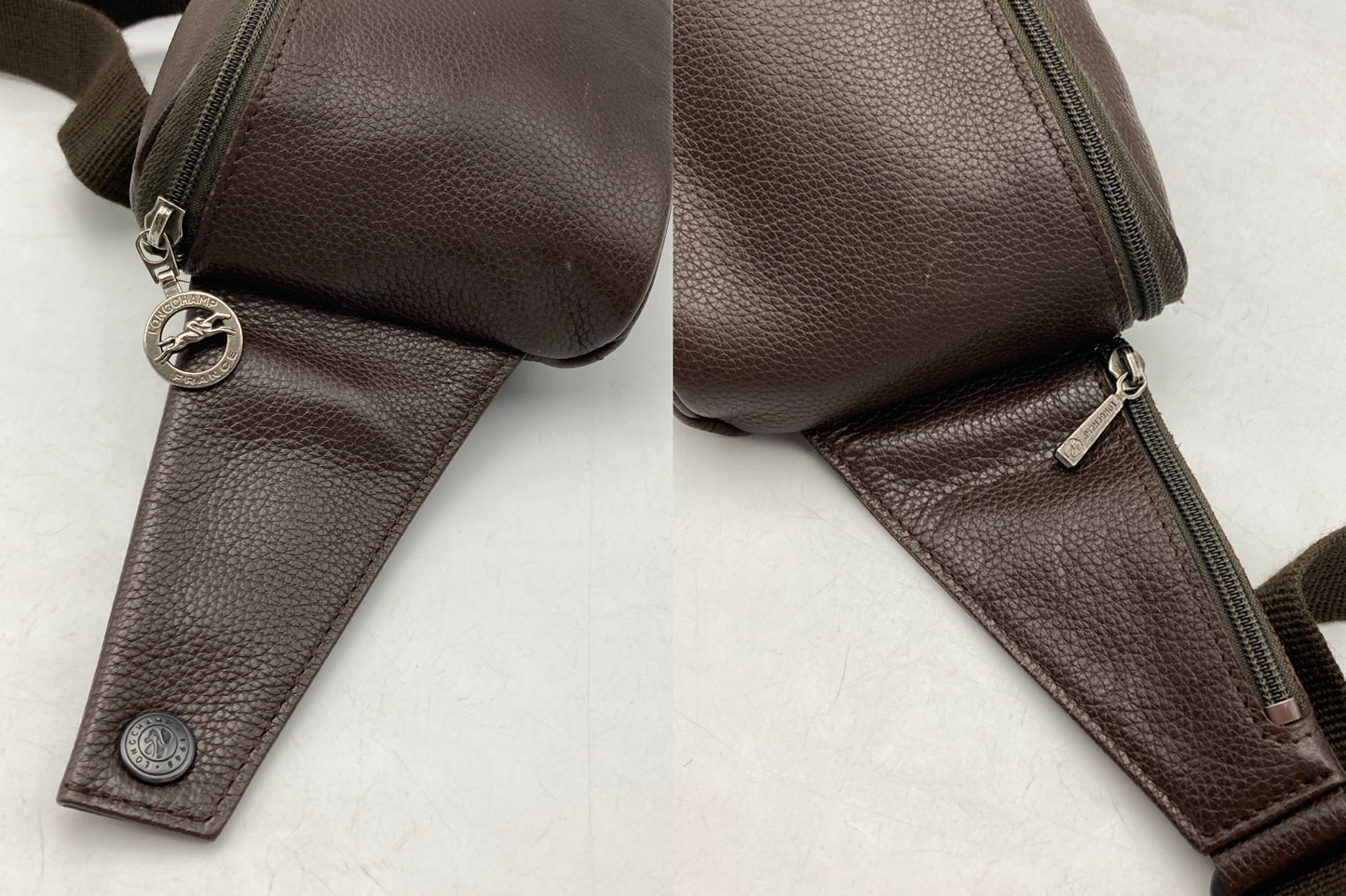 LONGCHAMP ロンシャン レザー ウエストポーチ 中古 D4
