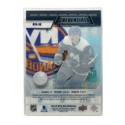 UPPER DECK NHLカード GREDENTIALS NOAH DOBSON ISLANDERS 244/299 #RTA-10 中古 IT2