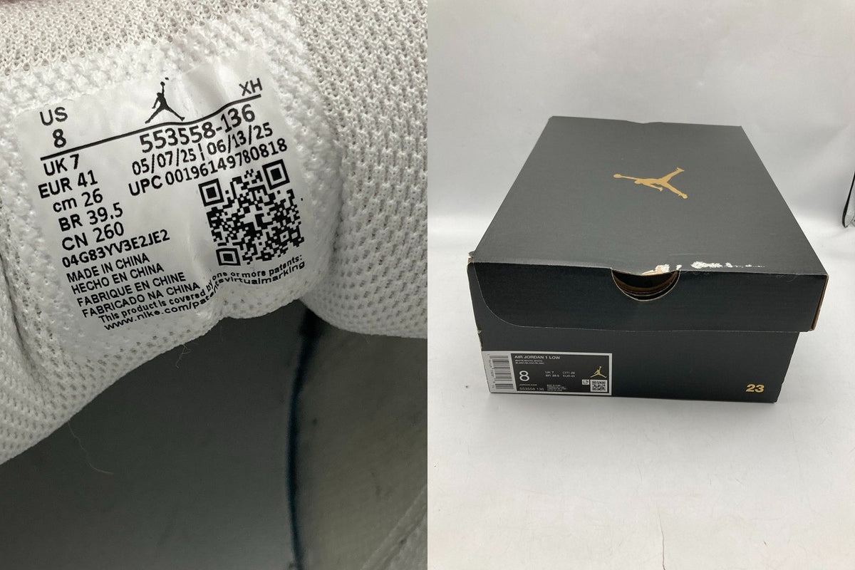 NIKE AIR JORDAN 1 LOW ナイキ エアジョーダン 1 ロー 553558-136 サイズ26cm メンズ 中古 D4