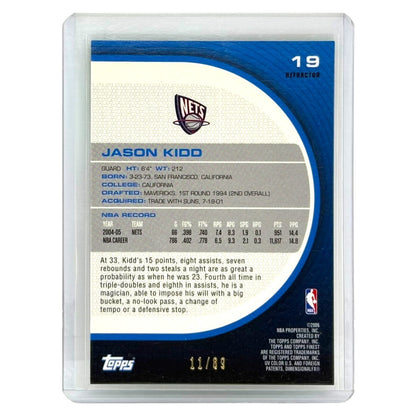 TOPPS NBAカード FINEST JASON KIDD NEW JERSEY NETS /89 #19 中古 IT1