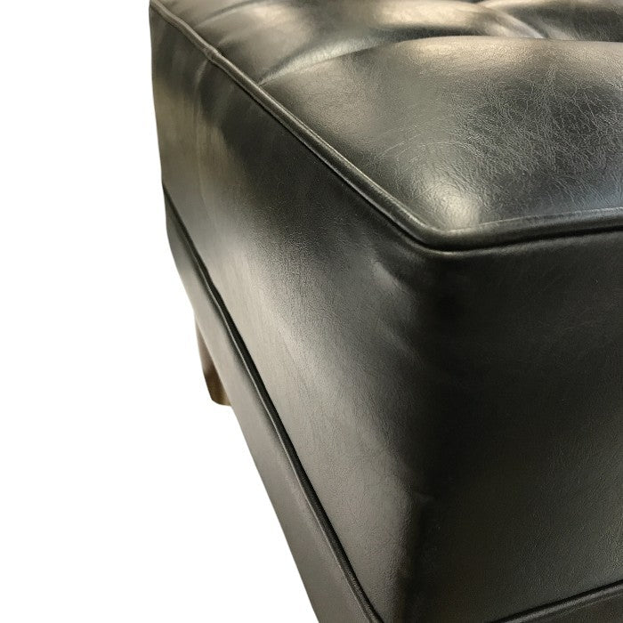 karimoku カリモク オットマン ヴィンテージ レトロ 家具 スツール ブラック 中古 T1