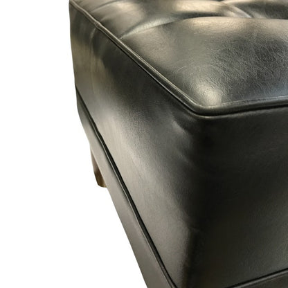 karimoku カリモク オットマン ヴィンテージ レトロ 家具 スツール ブラック 中古 T1