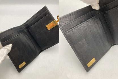 GUCCI グッチ インターロッキングG シェリーライン 2つ折り財布 中古 D4