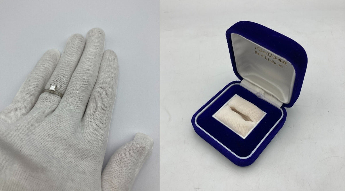 Pt900 1Pダイヤ 0.427ct リング 10.5号 中古 D4