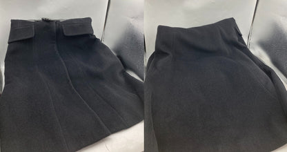 Harrods ハロッズ アンゴラ混 フォックスファー ダッフルコート 15505061 サイズ1 ブラック 中古 D4