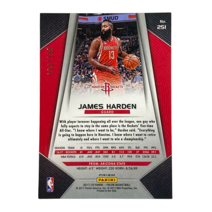 PANINI NBAカード PRIZM JAMES HARDEN HOUSTON ROCKETS /199 #251 中古 IT2