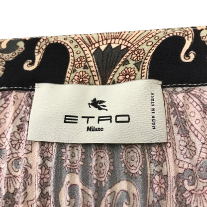 ETRO エトロ スカート レディース プリーツ ロング丈 マルチカラー 38サイズ 222-18199-5072 ペイズリー柄 総柄 ボトムス 中古 KW1