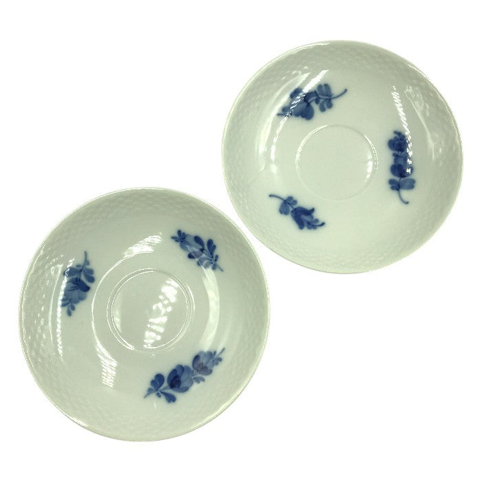 ROYAL COPENHAGEN ロイヤルコペンハーゲン ブルーフラワー カップ＆ソーサー ペア 2客 花柄 コーヒーカップ ホワイト/ブルー 中古 T1