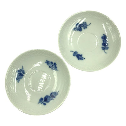 ROYAL COPENHAGEN ロイヤルコペンハーゲン ブルーフラワー カップ＆ソーサー ペア 2客 花柄 コーヒーカップ ホワイト/ブルー 中古 T1