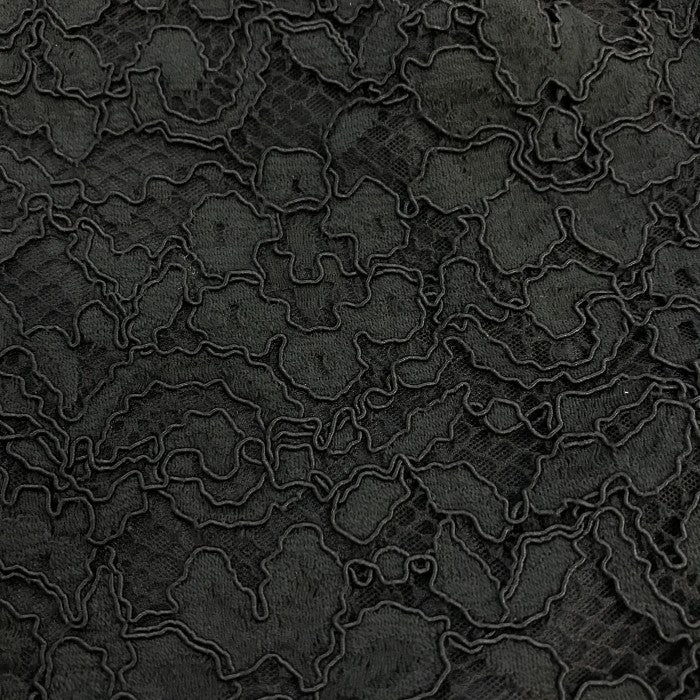 Rene ルネ テーパードパンツ レディース コットン 総レース ウエストゴム クロップド ブラック 36サイズ 6145090 中古 T1