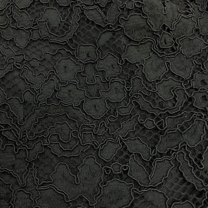 Rene ルネ テーパードパンツ レディース コットン 総レース ウエストゴム クロップド ブラック 36サイズ 6145090 中古 T1