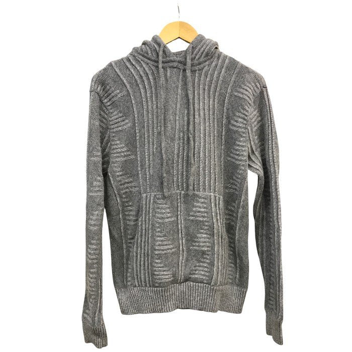 EMPORIO ARMANI エンポリオアルマーニ プルオーバーパーカー メンズ ウール フード グレー Sサイズ 中古 N1