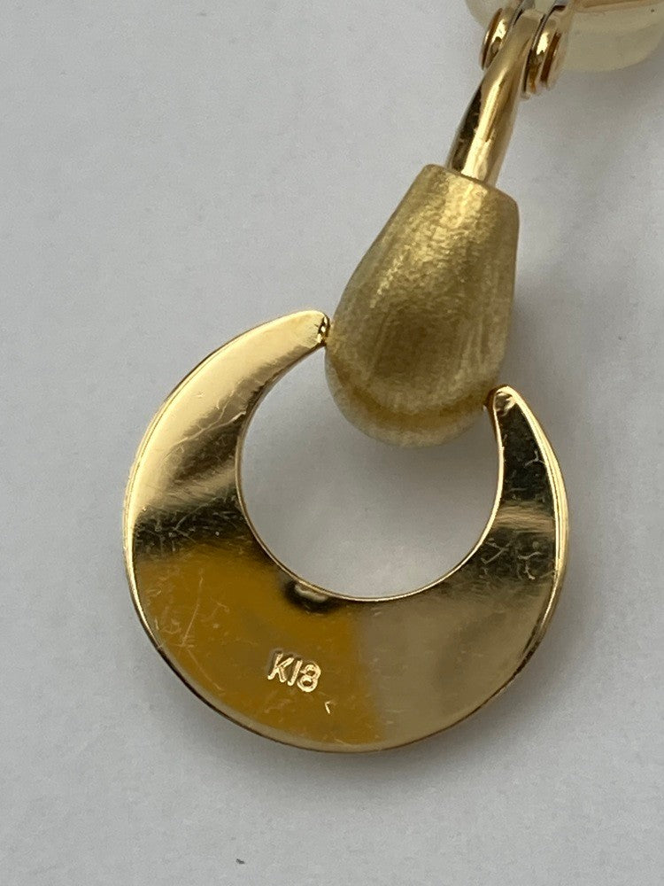 K18 スイングサークル イヤリング シングル 中古 D4