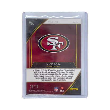 PANINI NFLカード SELECT FIELD LEVEL PRIZM NICK BOSA SAN FRANCISCO 49ERS 26/75 #250 中古 IT1