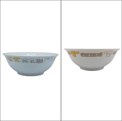 【未使用品】 サンリオ シナモロール ラーメンどんぶり＆レンゲ 2種セット 中古 H４