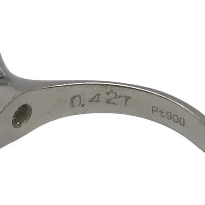 Pt900/ダイヤ 0.427ct リング レディース プリンセスカット 1Pダイヤモンド プラチナ 11号 中古 T1