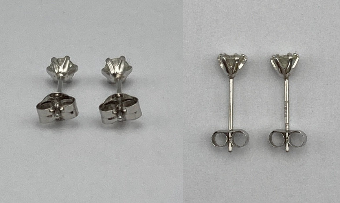 Pt900 1Pダイヤ 0.15ct ピアス 中古 D4