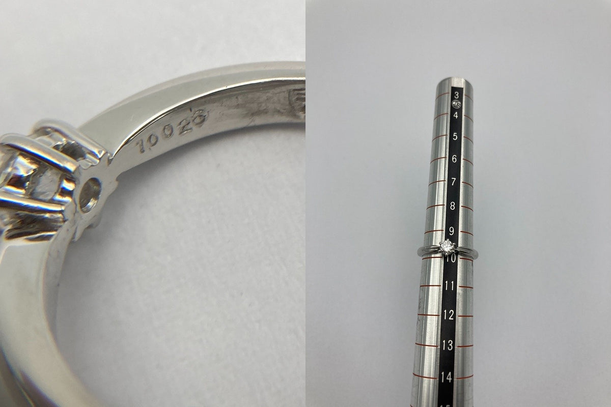 寺内宝飾 Pt900 1Pダイヤ 0.26ct リング 10号 中古 D4