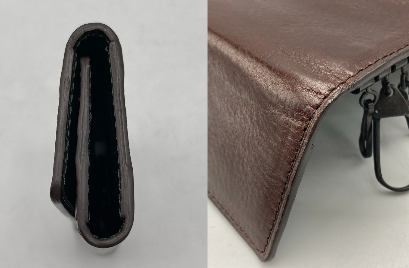 TAKEO KIKUCHI タケオキクチ イタリアンレザー 4連キーケース 中古 D4