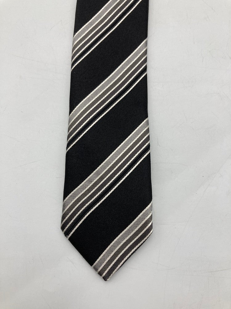 GIORGIO ARMANI ジョルジオアルマーニ シルク100％ ネクタイ レジメンタル 中古 D4