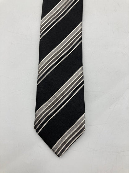 GIORGIO ARMANI ジョルジオアルマーニ シルク100％ ネクタイ レジメンタル 中古 D4