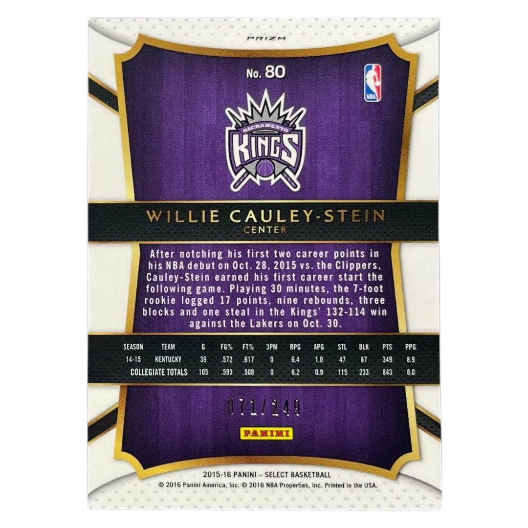 PANINI NBAカード SELECT PRIZM WILLIE CAULEY-STEIN KINGS /249 #80 中古 IT2