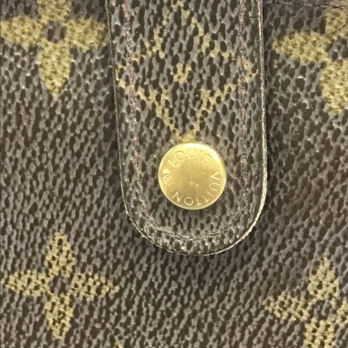 LOUIS VUITTON ルイヴィトン モノグラム コンパクトジップ 財布 ユニセックス 二つ折り 小銭入れあり ラウンドジップ ブラウン M61667 中古 T1
