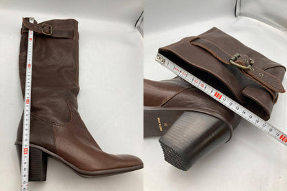 卑弥呼 レザー ロングブーツ ブラウン サイズ25cm 中古 D4