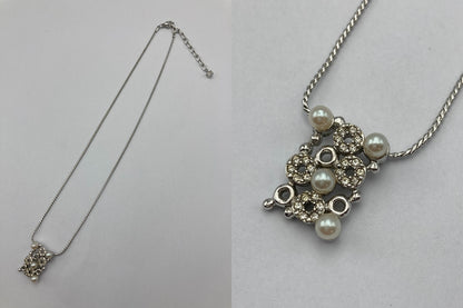 NINA RICCI ニナリッチ ネックレス イヤリング ピンブローチ セット 中古 D4