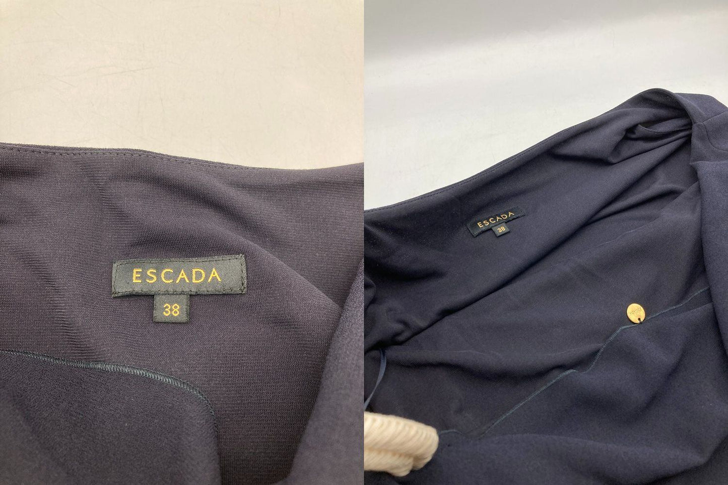 ESCADA エスカーダ ドレープ ノースリーブ ワンピース サイズ38 中古 D4