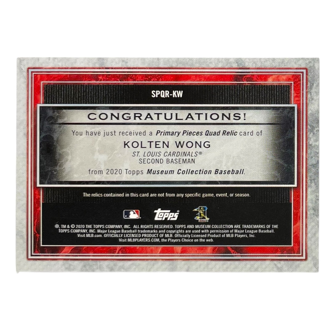 TOPPS MLBカード MUSEUM COLLECTION KOLTEN WONG ST. LOUIS CARDINALS /99 #SPQR-KW 中古 IT2