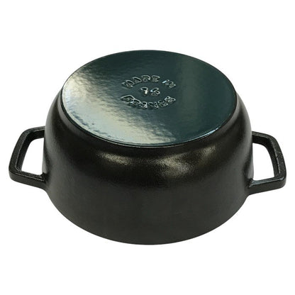 staub ストウブ ワナベ 両手 ホーロー 鍋 ブラック S 16cm IH対応 オーブン可 ほうろう Wa-NABE 40501-000 中古 T1