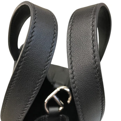 HERMES エルメス インザループ 18 トートバッグ レディース トリヨンクレマンス レザー ハンドバッグ コンパクト シルバー金具 ノワール 中古 T1