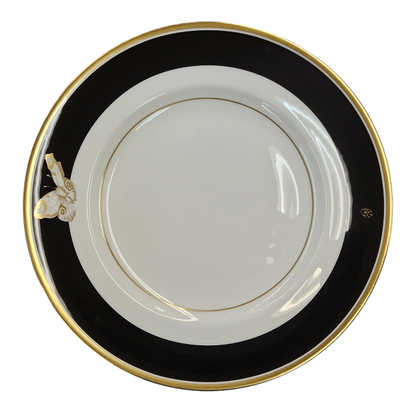MINTON ミントン ROSENBORG ローゼンブルグ プレート 27cm 陶磁器 金彩 蝶々 ホワイト/ブラック ROSENB10P 中古 T1