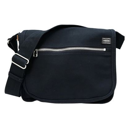 PORTER GIRL ポーター ガール NAKED ネイキッド ショルダーバッグ M レディース キャンバス 斜め掛け メッセンジャー ネイビー 667-19472 中古 T1