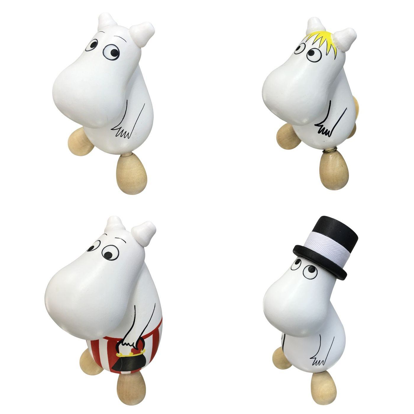 MOOMIN ムーミン ツボ押し 人形 12体セット PUULELUT 木製 フィギュア マッサージャー ※ばら売り不可 中古 T1