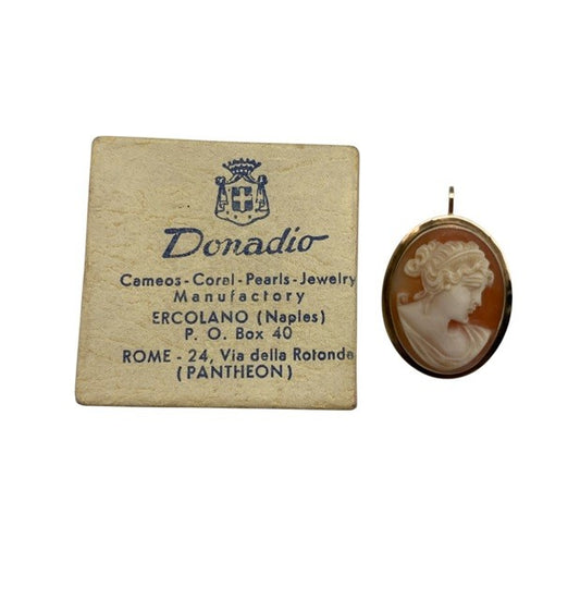 Donadio ドナディオ カメオ ブローチ/ペンダントトップ 中古 D4