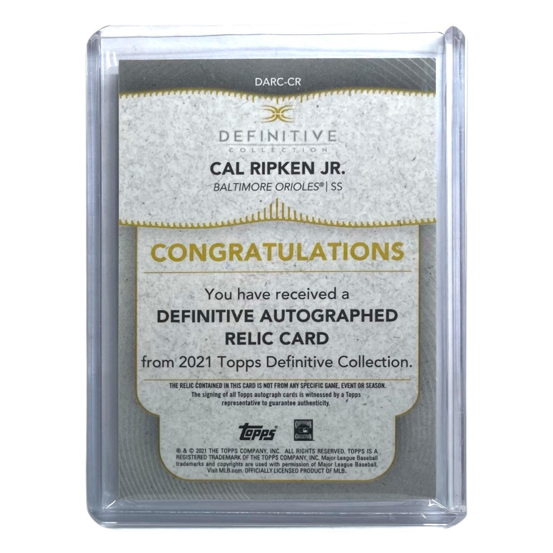 TOPPS MLBカード DEFINITIVE COLLECTION CAL RIPKEN JR. BALTIMORE ORIOLES /5 #DARC-CR 中古 IT2