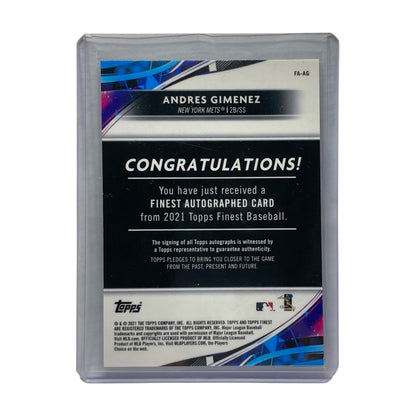 TOPPS MLBカード FINEST ANDRES GIMENEZ METS #FA-AG 中古 IT2