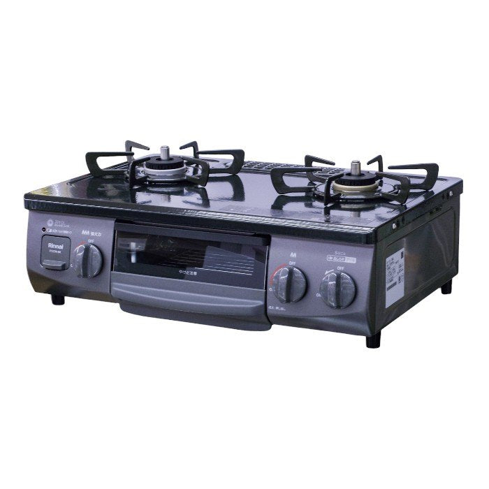 リンナイ コーナンオリジナル ガステーブル PT22N-BKL 都市ガス用 左強火力 中古 a1