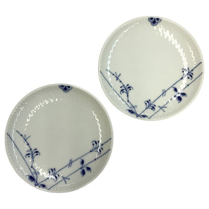 Royal Copenhagen ロイヤルコペンハーゲン ブルーパルメッテ ペアティーセット 125ml カップ&ソーサー 小ぶり ハンドルなし 小皿使用可 食洗器可 中古 T1