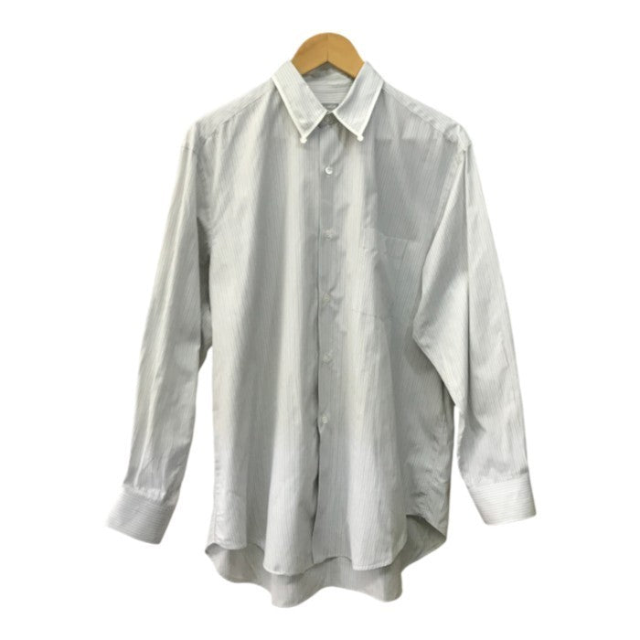 COMME des GARCONS HOMME コムデギャルソンオム シャツ メンズ 長袖 コットン ストライプ ホワイト/グレー HB-050520 中古 T1