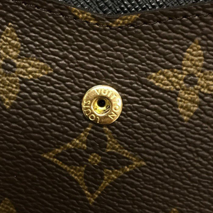 LOUIS VUITTON ルイヴィトン モノグラム ポルトカルトレクトヴェルソ コインケース ユニセックス キーリング カードケース ブラウン M69431 中古 T1