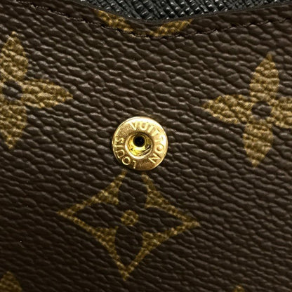 LOUIS VUITTON ルイヴィトン モノグラム ポルトカルトレクトヴェルソ コインケース ユニセックス キーリング カードケース ブラウン M69431 中古 T1