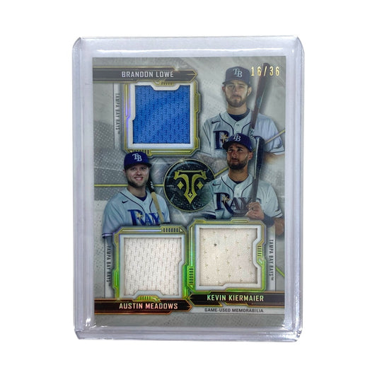 TOPPS MLBカード TRIPLE THREADS BRANDON LOWE AUSTIN MEADOWS KEVIN KIERMAIER RAYS 16/36 #RCC-LMK 中古 IT2
