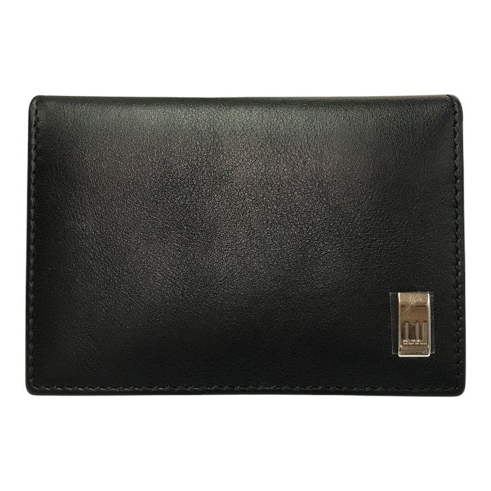 dunhill ダンヒル サイドカー 名刺入れ/カードケース メンズ レザー ロゴプレート ビジネス ブラック QD4700A 中古 T1