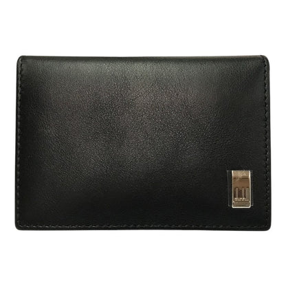 dunhill ダンヒル サイドカー 名刺入れ/カードケース メンズ レザー ロゴプレート ビジネス ブラック QD4700A 中古 T1